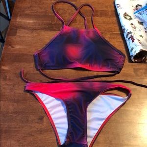Tie Dye high neck bikini